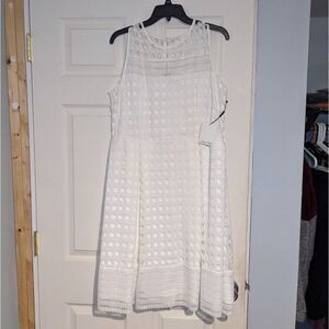 Calvin Klein white cut out dress